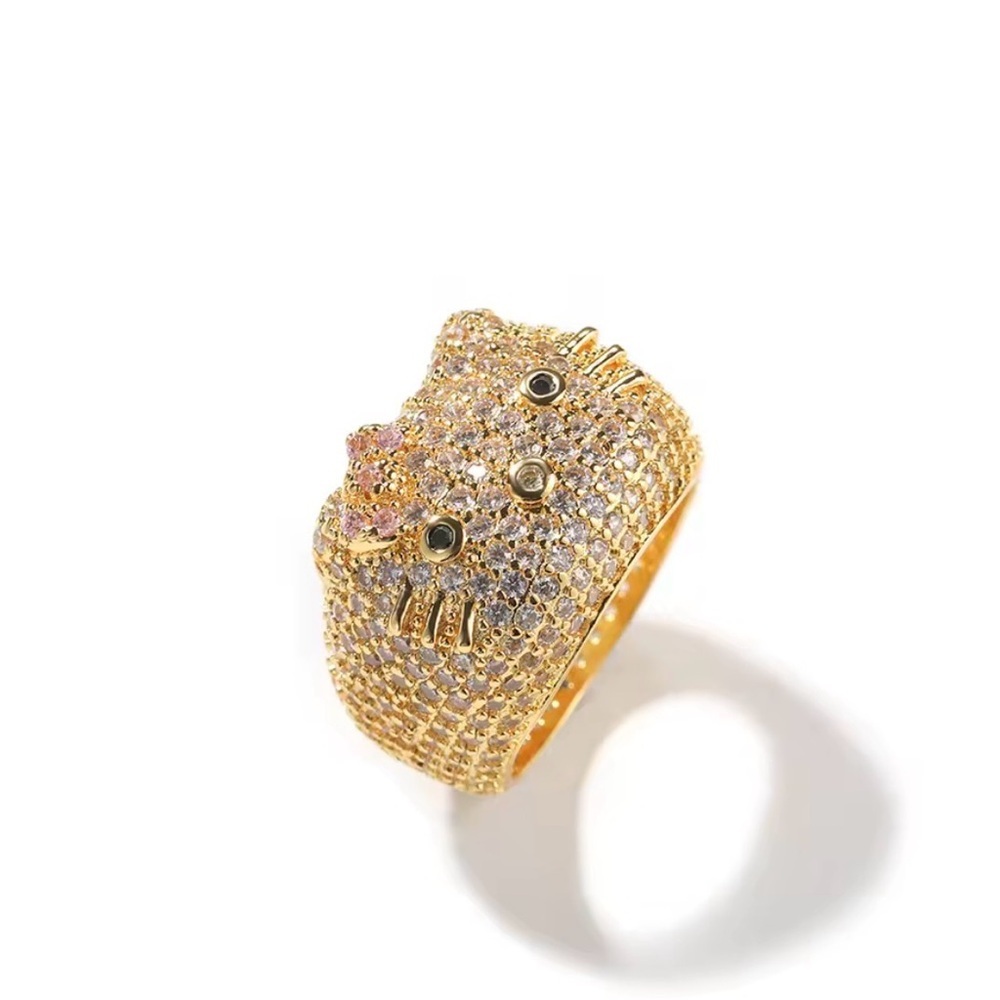 Gold Hello kitty ring size 9